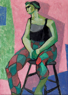 Richard Borthwick Gorman : FIGURE SEATED ON A STOOL