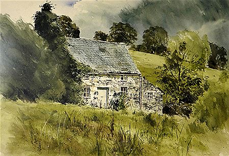 Keith Andrew : Ole Welsh Cottage in landscape