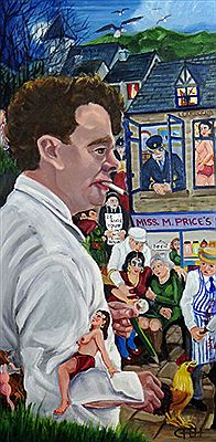 Carl Hodgson : Depiction of Dylan Thomas' Under Milk Wood