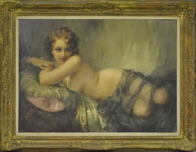 Charles Van Roose : Jeune femme nue allongée