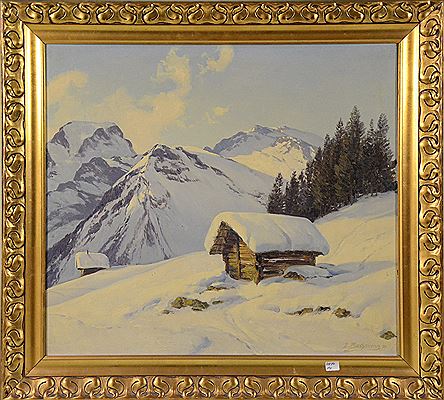 Edwin Paul Bachmann : Paysage de neige