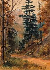 Thomas Harrison Wilkinson : Rider on a Forest Road