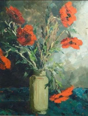 Maurice Serullaz : Bouquet de fleurs