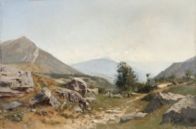 Abbe Laurent Guetal : Le Col du Lautaret, à gauche la crête de Chaillol.