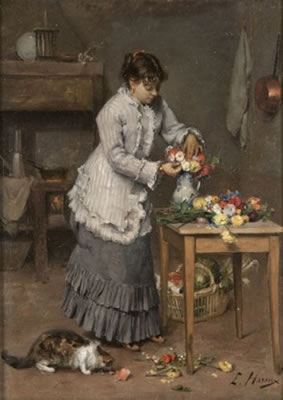 Ernest Victor Hareux : La composition du bouquet.