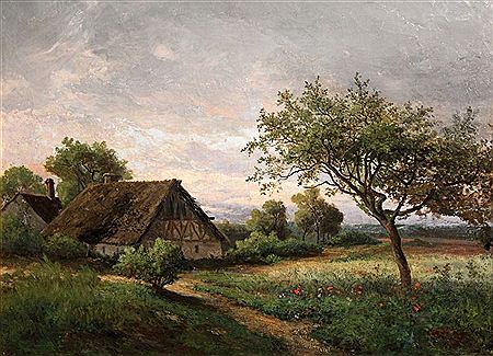 Jean-Jean Cornu : Paysage à la chaumière