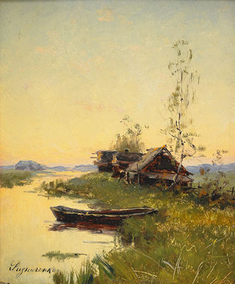 Feodor Petrovich Riznischenko : Fishermen s Cottages