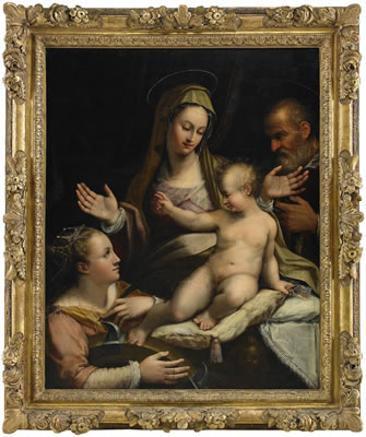 Lavinia Fontana : The Holy Family and Saint Catherine of Alexandria