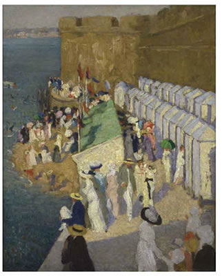 Ethel Carrick Fox : LA MAREE HAUTE A SAINT-MALÔ (HIGH TIDE AT ST MALÔ)