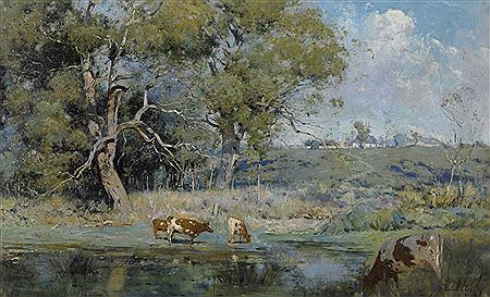 Theodore Penleigh Boyd : THE POOL BELOW THE FARM 1910