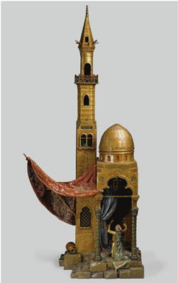 Franz Bergmann : 'THE MOSQUE,' A TABLE LAMP