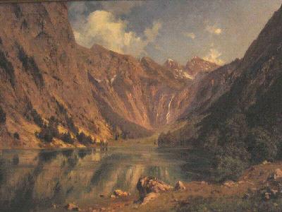 Joseph Rummelspacher : Mountain valley lake scene