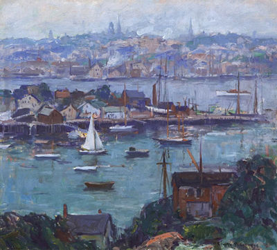 Emile Albert Gruppe : Gray Day Gloucester, Mass