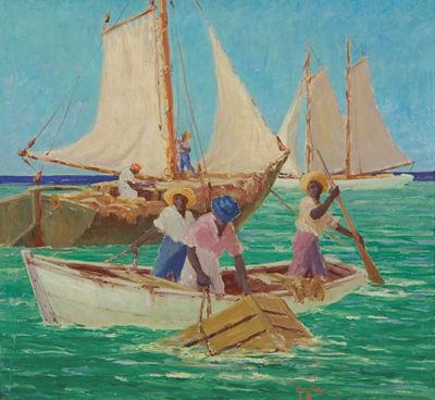 Harry Leslie Hoffman : 'Nassau Harbor'