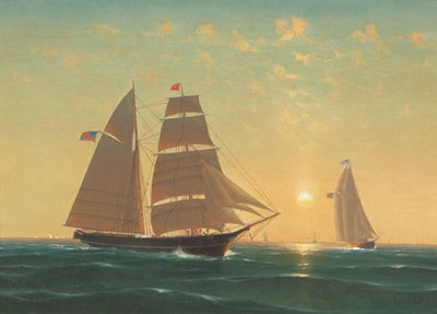 George Curtis : Full Sail, Boston Harbor