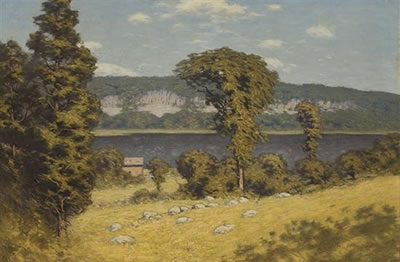 George Thomson : A View in Woodbridge, Connecticut