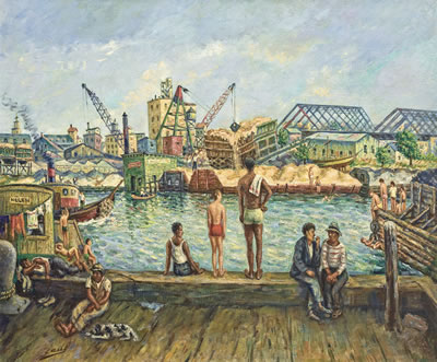 Saul Kovner : Harlem River Front