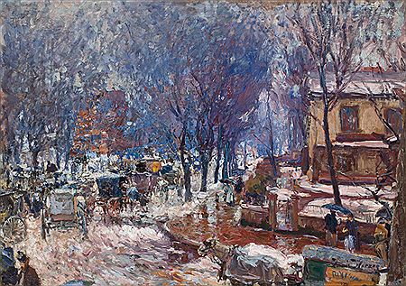 Lewis Edward Herzog : City in Winter