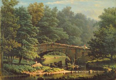 Frederick DeBourg (De Berg) Richards : Crossing the Bridge