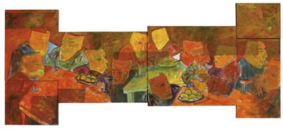 Teguh Ostenrik : LAST SUPPER 03--heptaptych