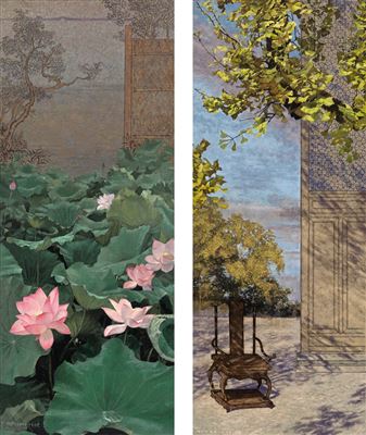 Thomas HC Tan : BEYOND THE HEDGE; AUTUMN MEDITATION (DIPTYCH)