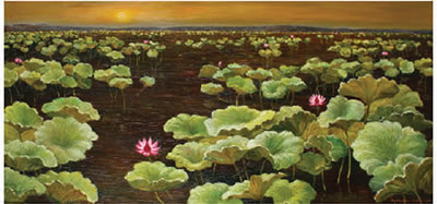 Syahdan Lubis : Lotus in Sunrise