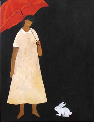 Budi Siswanto : Red Umbrella With Rabbit