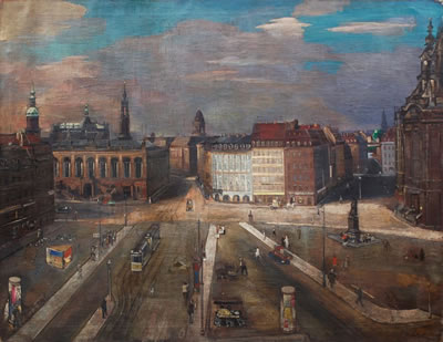 Paul Alfred Wilhelm : Der Neumarkt in Dresden. 1926 -