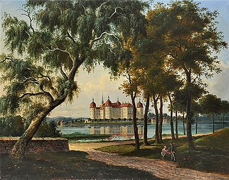 Franz Wilhelm Leuteritz : Jagdschloß Moritzburg bei Dresden.