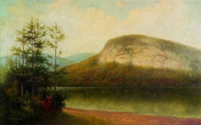 George McConnell : New Hampshire Lake View in Early Autumn