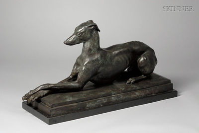 Katharine Ward Lane Weems : Seated Whippet/A Sculpture of the Artist's Dog