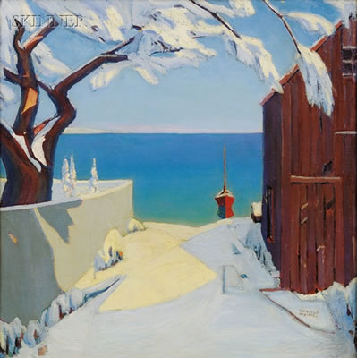 Heinrich Herman R Pfeiffer : EARLY SNOW, CAPE COD