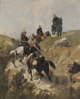 James Alexander Walker : Cavalrymen Ascending a Hill