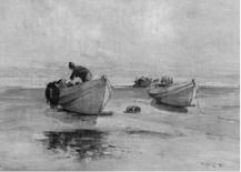 Edward Page : Preparing the Boat, Lynn Beach