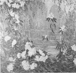 Dorothea M (Thompson) Litzinger : Landscape Through Rhododendron Blossoms