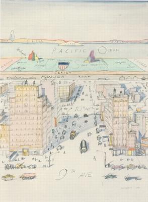 Saul Steinberg : View from 9th Avenue