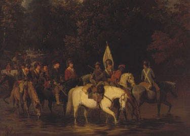 William Tylee Ranney : Revolutionary Militia Crossing a River