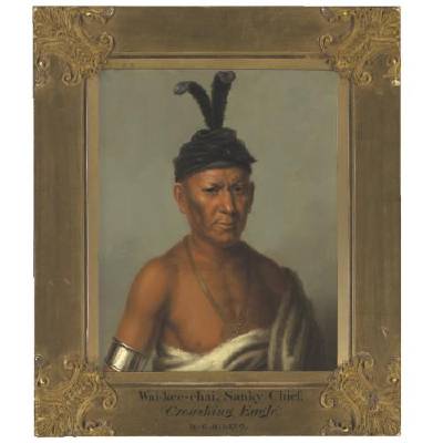 Charles Bird King : Wai-Kee-Chai, Sanky Chief, Crouching Eagle