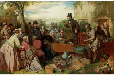 John Ritchie : THE SALE OF THE CAPTAINS GOODS: AN AUCTION IN THE GROUNDS OF A COUNTRY HOUSE