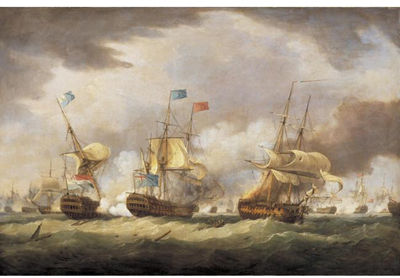 Thomas Whitcombe : THE BATTLE OF CAMPERDOWN