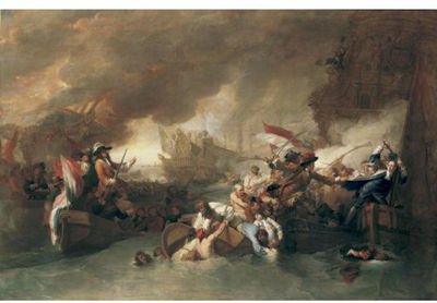 Benjamin West : THE BATTLE OF LA HOGUE