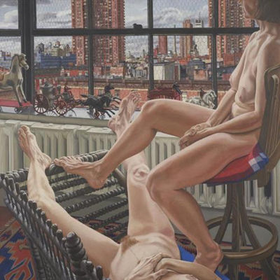 Philip Pearlstein : Two Models in a Window with Cast Iron Toys