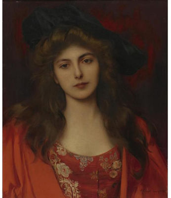 Albert Lynch : THE RED BROCADE