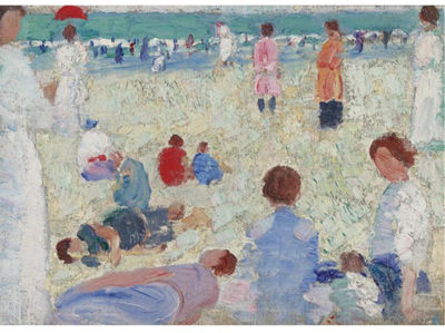 Abraham Walkowitz : Beach Scene