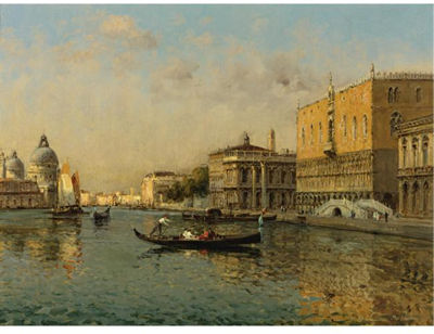 Antoine (Marc Aldine) Bouvard Sr : VIEW OF THE BASIN OF SAN MARCO