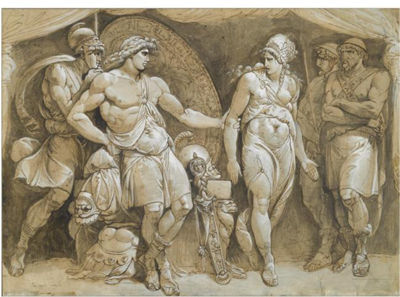 Giuseppe Cades : Brieseis Leaving Achilles' Tent