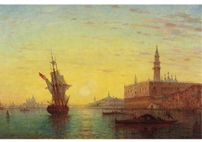 Charles-Clement Calderon : VIEW OF THE DOGE'S PALACE, VENICE