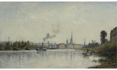 Stanislas Lépine : LE SEINE À ROUEN