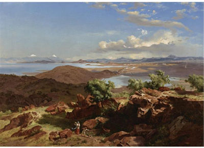 Jose Maria Velasco : EL VALLE DE MEXICO DESDE EL CERRO DE SANTA ISABEL