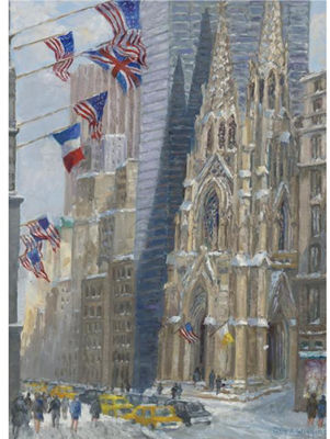 Guy Arthur Wiggins : ST. PATRICK'S AND ITS NEIGHBORS AFTER SNOWFALL